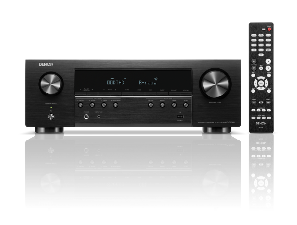 Denon AVR-S670H 5.2 Ch. 8K AV Receiver with HEOS