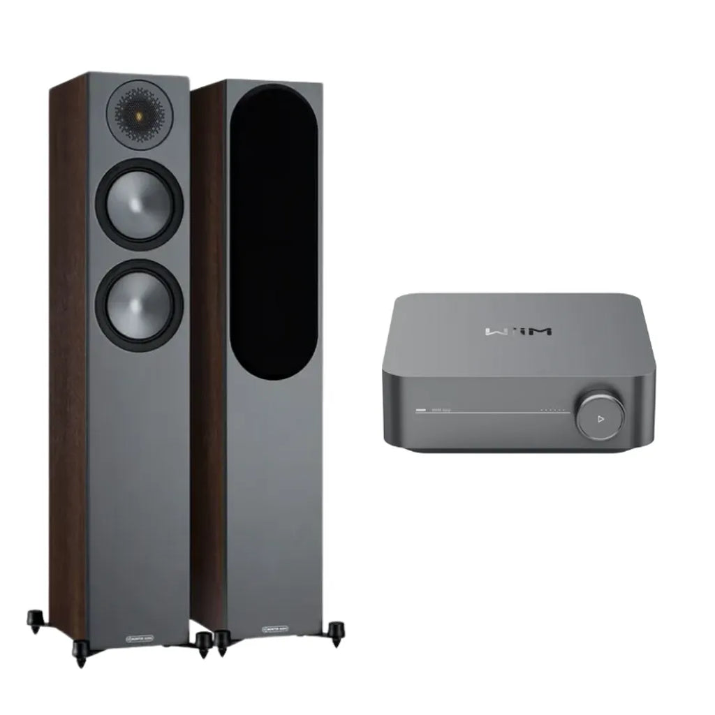 Monitor Audio Bronze 200 (Walnut)/WiiM AMP Combo