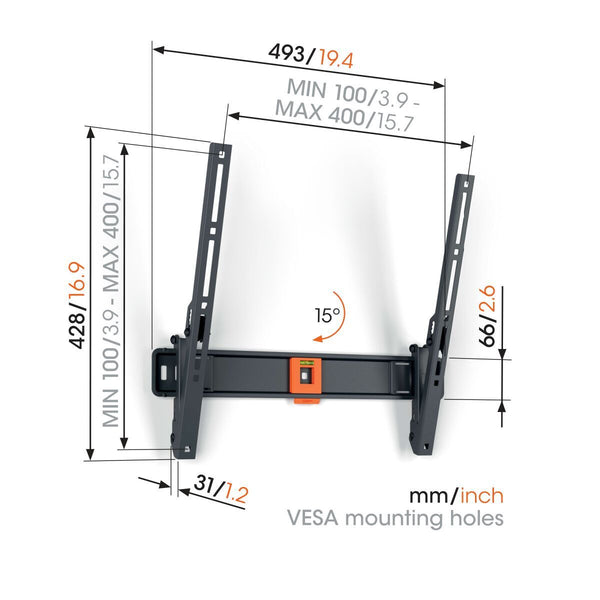 Vogels TVM 1415 Tilting TV Wall Mount