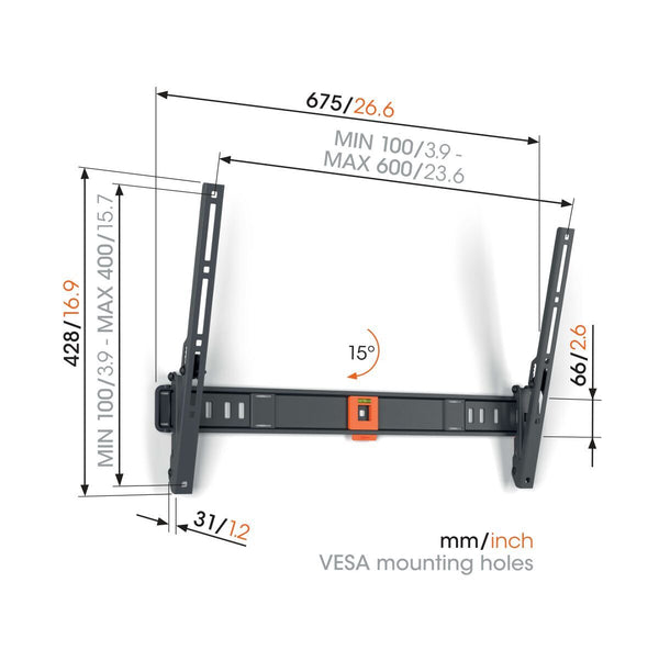 Vogels TVM 1615 Tilting TV Wall Mount